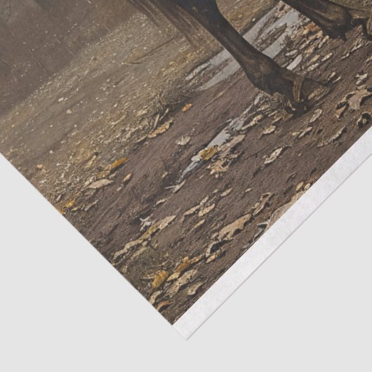 Paard in de sombere  Decoupage Tissuepapier (Detail)