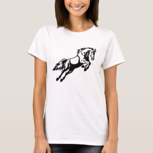 paard in de springen t-shirt