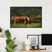 Paard - In de wei Poster (Thuiskantoor)