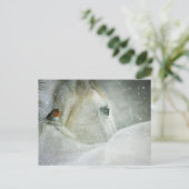 paard in de winter briefkaart (Staand voorkant)