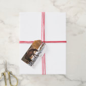 Paard in de winter Pack van Gift Labels Cadeaulabel (Met Touw)