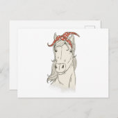 Paard in een Bandana Briefkaart (Voorkant / Achterkant)