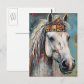 Paard in een kroon briefkaart (Voorkant / Achterkant)