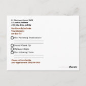 Paard in een veld Veterinaire Aanstelling Herinner Briefkaart (Achterkant)