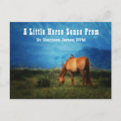 Paard in een veld Veterinaire Aanstelling Herinner Briefkaart (Voorkant)