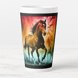 Paard in galop latte mok