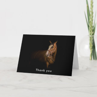 Paard in het donker bedankkaart