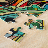 Paard in het gras 600 stuk puzzel legpuzzel (Zijkant)