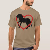 Paard in het hart grappig t-shirt (Voorkant)