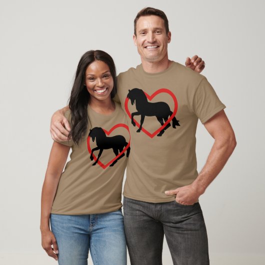 Paard in het hart grappig t-shirt (Unisex)