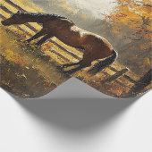 Paard in het veld Golden Hour Decoupage Cadeaupapier (Hoek)