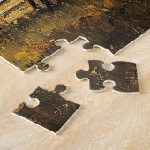 Paard in het veld Gouden Uur Schilderij Legpuzzel (Zijkant)