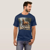 Paard in het wild grappig t-shirt (Voorkant volledig)