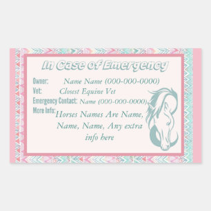 Paard in Hoesje van Nood Rechthoekige Sticker