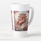 Paard in jaar van de Chinese kalender  Latte Mok (Rechterhoek)