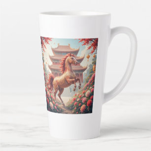 Paard in jaar van de Chinese kalender Latte Mok