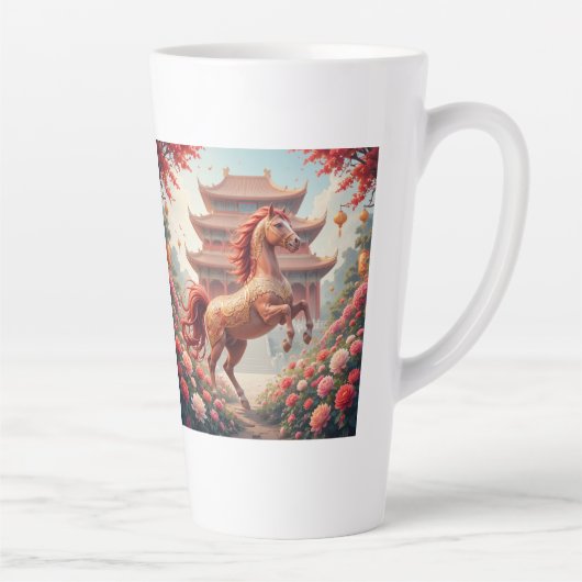 Paard in jaar van de Chinese kalender  Latte Mok (Rechts)
