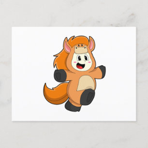 Paard in kostuum briefkaart