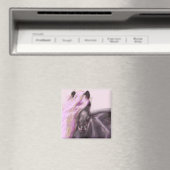 paard in lila schoppen magneet (Insitu (Vaatwasser))