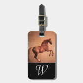 PAARD IN ROOD  Monogram Bagagelabel (Voorkant verticaal)