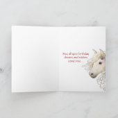  paard in Roos Vloertuin Kaart (Binnen)