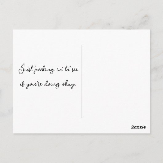 Paard in schuurdeur briefkaart (Achterkant)