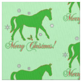 Paard in Silhouette Merry Kerstmis Stof (Close Up)