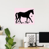 Paard in Silhouette Poster (Thuiskantoor)