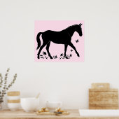 Paard in Silhouette Poster (Keuken)