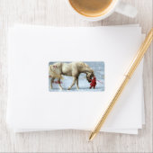 Paard in Sneeuw Cadeau Stickers (Insitu)