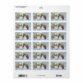 Paard in Sneeuw Cadeau Stickers (Full Sheet)