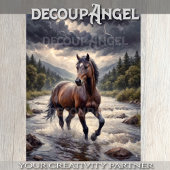 Paard in Storm - Decoupage - Tissuepapier