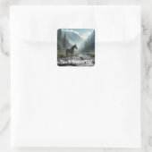 Paard in stroom Sticker (Tas)