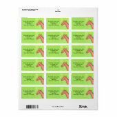 Paard in waterverf, aangepaste adreslabels etiket (Full Sheet)