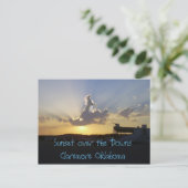 Paard in wolken, Sunset over de DownsClaremore... Briefkaart (Staand voorkant)