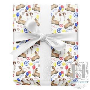 Paard Inpakpapier in Wit