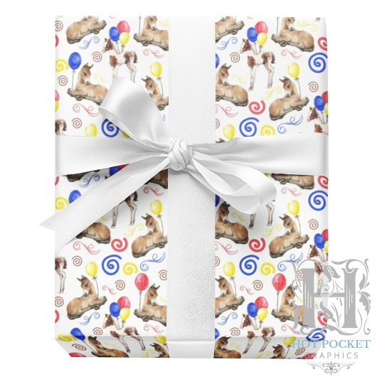 Paard Inpakpapier in Wit