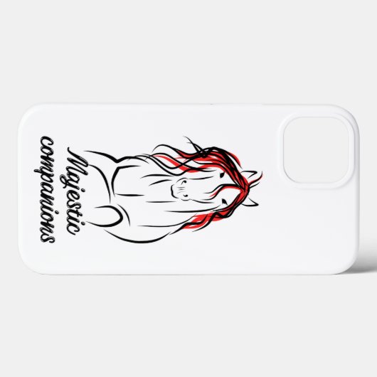 paard iPhone case (Achterkant (horizontaal))