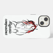 paard iPhone case Hoesje (Achterkant horizontaal)