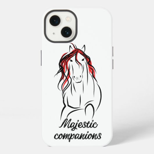 paard iPhone case Hoesje (Achterkant)