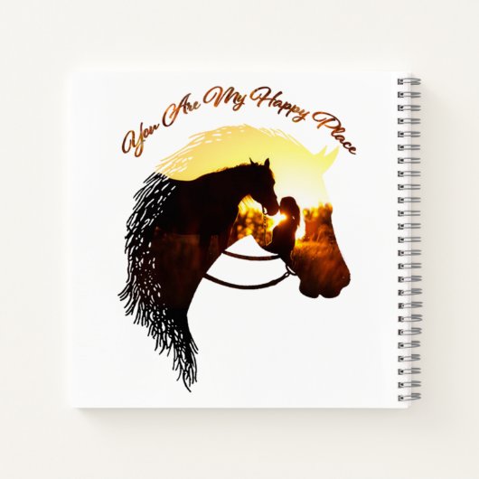 Paard je bent mijn gelukkige Vrouw van de Paardse  Notitieboek (Achterkant)
