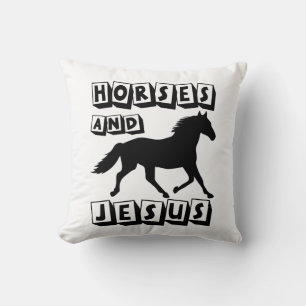 Paard & Jezus Christelijke Westerse Christelijke L Kussen