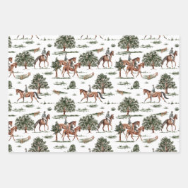  paard Jockey Riding Birthday Inpakpapier Vel