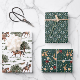  paard Jockey Riding Birthday Inpakpapier Vel