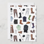  paard Jockey Riding Birthday Party Kaart (Achterkant)