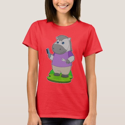 Paard kapper schaar kam t-shirt (Voorkant)