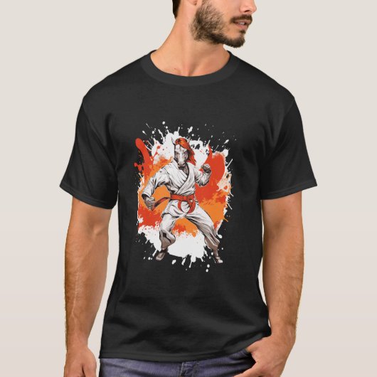 Paard Karate Dier Vechters Judo T-shirt (Voorkant)