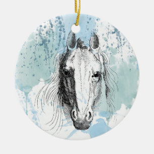 Paard Keramisch Ornament