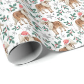 Paard Kerst Inpakpapier (Rol Hoek)