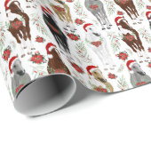 Paard Kerst Inpakpapier (Rol Hoek)